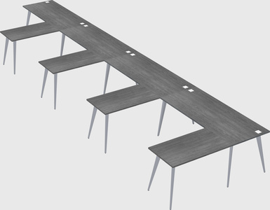 Modern l-shaped office desk
