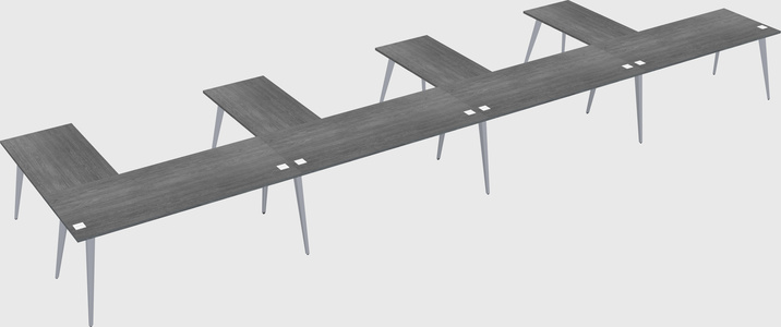 Modern l-shaped office desk