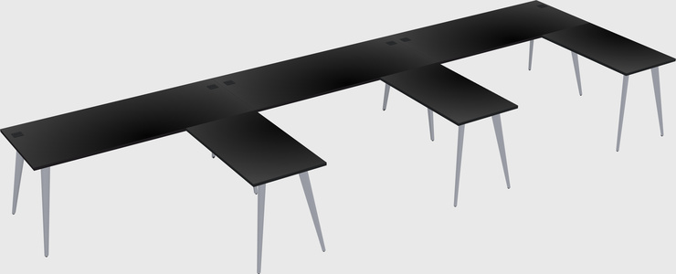 Modern l-shaped office desk