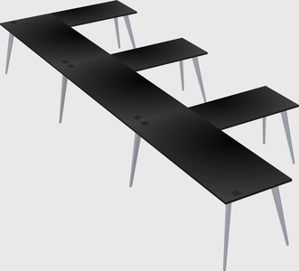 Modern l-shaped office desk