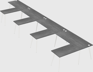 Modern l-shaped office desk