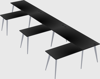 Modern l-shaped office desk