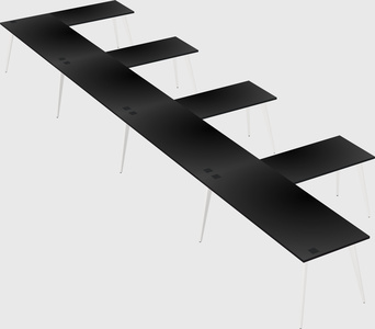 Modern l-shaped office desk