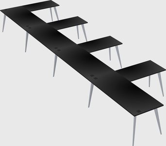 Modern l-shaped office desk