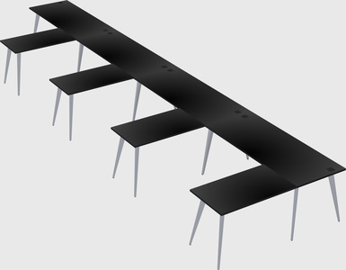 Modern l-shaped office desk