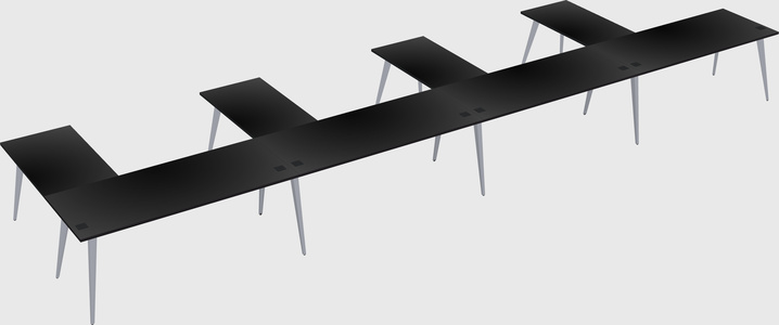 Modern l-shaped office desk