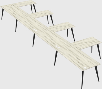 Modern l-shaped office desk