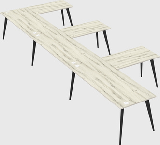 Modern l-shaped office desk