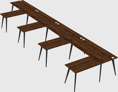 Modern l-shaped office desk