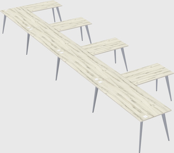 Modern l-shaped office desk