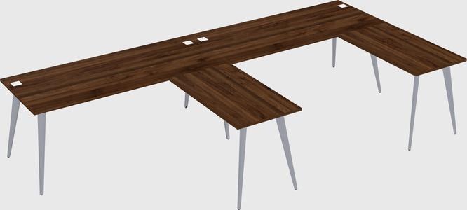 Modern l-shaped office desk
