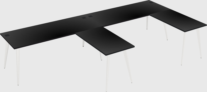 Modern l-shaped office desk