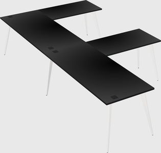 Modern l-shaped office desk