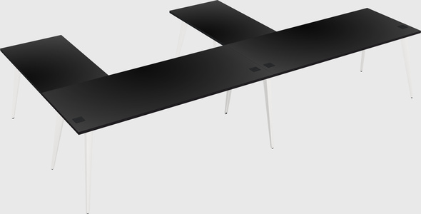 Modern l-shaped office desk
