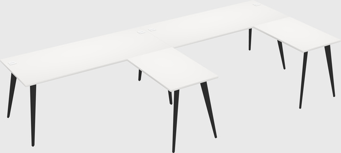 Modern l-shaped office desk