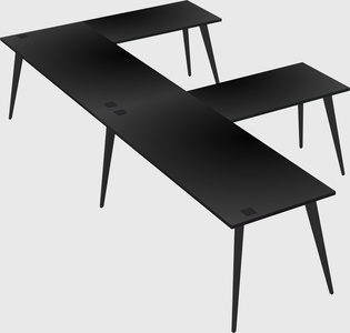 Modern l-shaped office desk