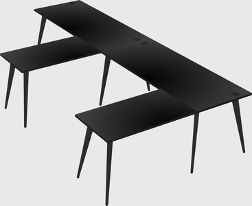 Modern l-shaped office desk