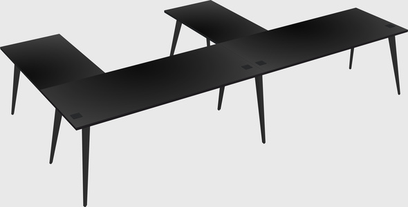 Modern l-shaped office desk