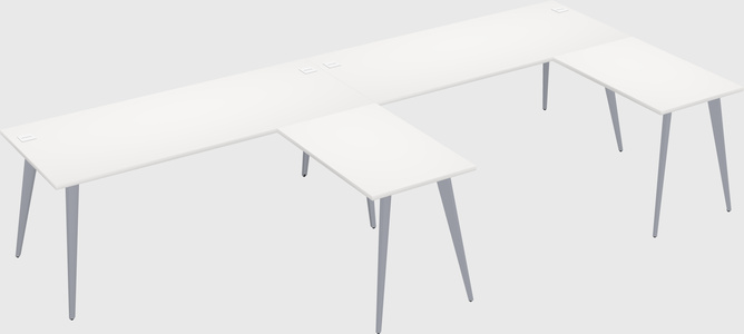 Modern l-shaped office desk