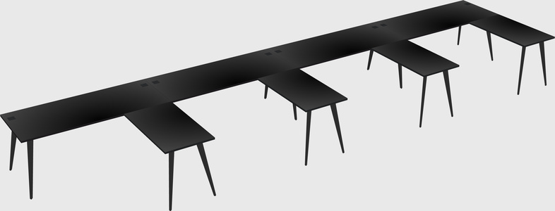 Modern l-shaped office desk