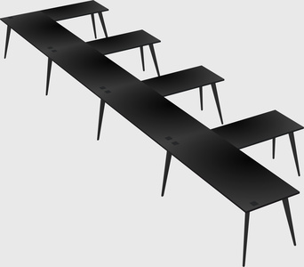 Modern l-shaped office desk