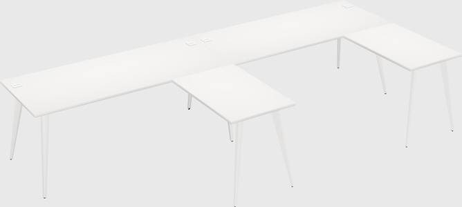 Modern l-shaped office desk