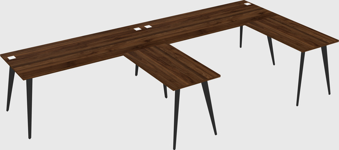Modern l-shaped office desk