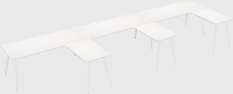 Modern l-shaped office desk