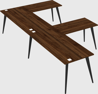 Modern l-shaped office desk