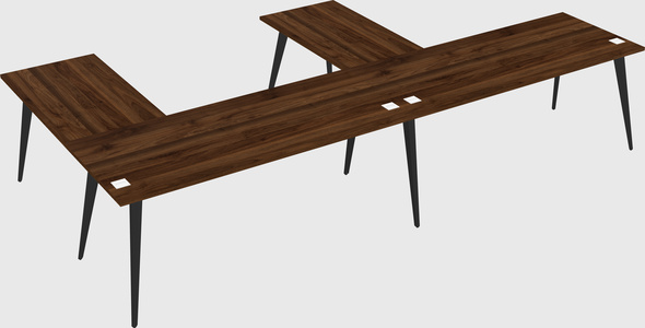Modern l-shaped office desk