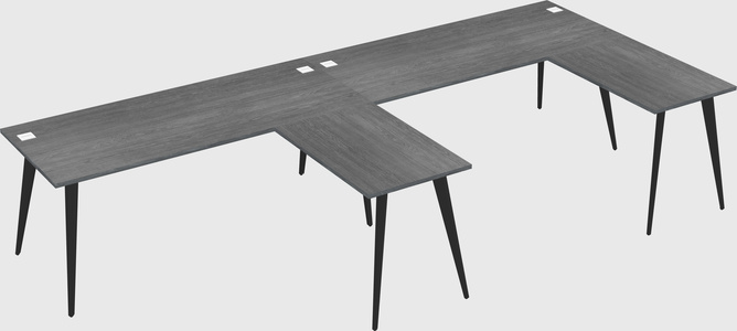 Modern l-shaped office desk
