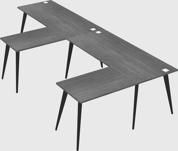 Modern l-shaped office desk