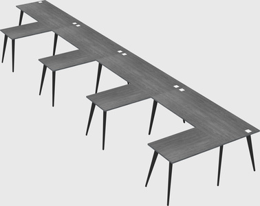 Modern l-shaped office desk
