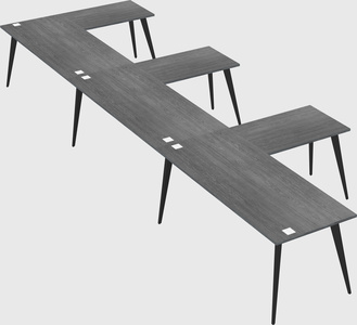 Modern l-shaped office desk