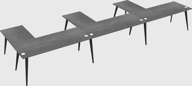 Modern l-shaped office desk