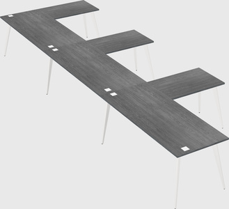 Modern l-shaped office desk