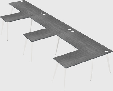 Modern l-shaped office desk