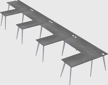 Modern l-shaped office desk