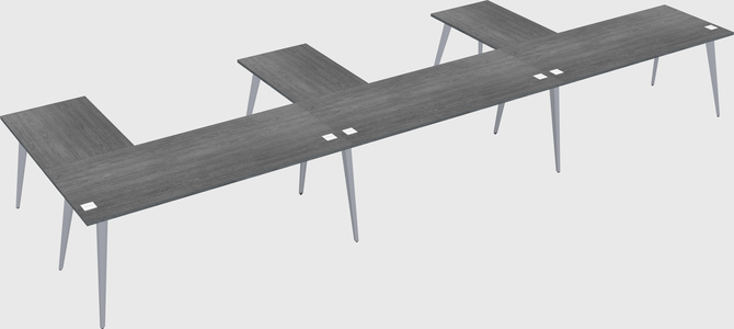 Modern l-shaped office desk