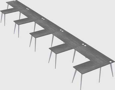 Modern l-shaped office desk