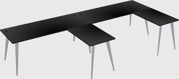 Modern l-shaped office desk