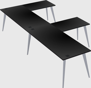 Modern l-shaped office desk