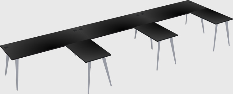Modern l-shaped office desk