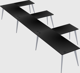 Modern l-shaped office desk
