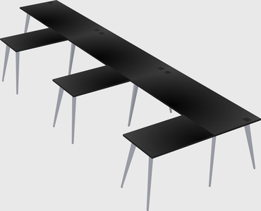 Modern l-shaped office desk