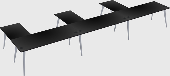Modern l-shaped office desk