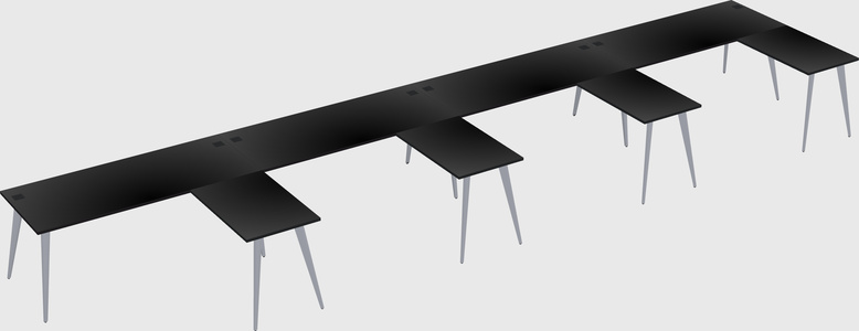 Modern l-shaped office desk