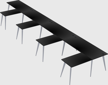 Modern l-shaped office desk