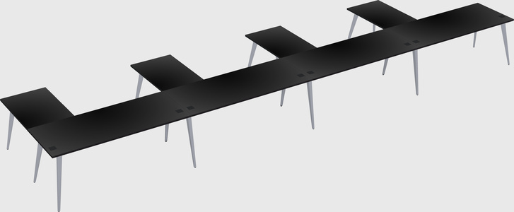 Modern l-shaped office desk