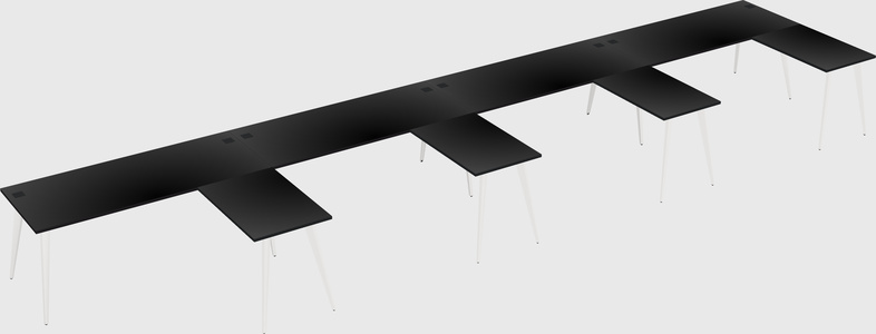 Modern l-shaped office desk
